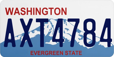 WA license plate AXT4784