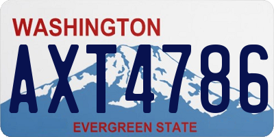 WA license plate AXT4786