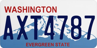 WA license plate AXT4787