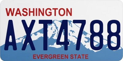 WA license plate AXT4788