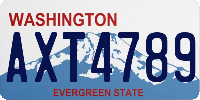 WA license plate AXT4789