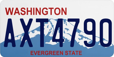 WA license plate AXT4790