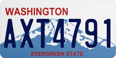 WA license plate AXT4791