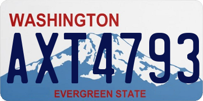 WA license plate AXT4793