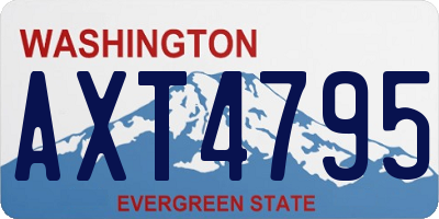 WA license plate AXT4795