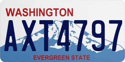 WA license plate AXT4797