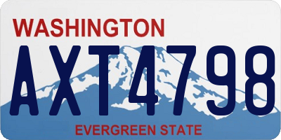 WA license plate AXT4798