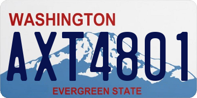 WA license plate AXT4801