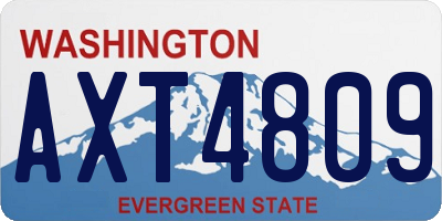 WA license plate AXT4809