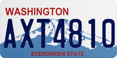 WA license plate AXT4810