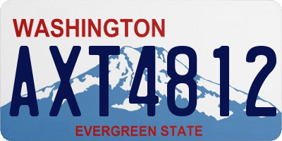 WA license plate AXT4812