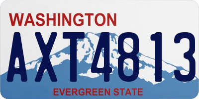 WA license plate AXT4813