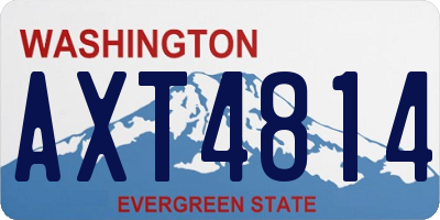 WA license plate AXT4814
