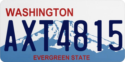 WA license plate AXT4815
