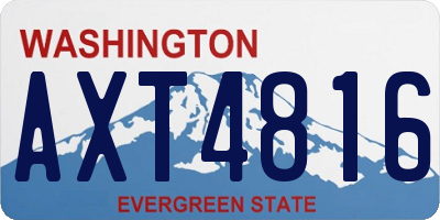 WA license plate AXT4816