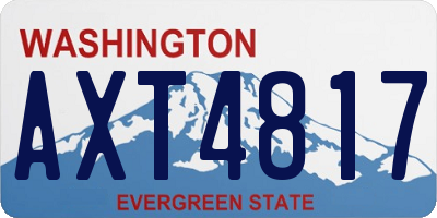 WA license plate AXT4817