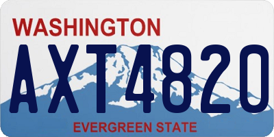 WA license plate AXT4820