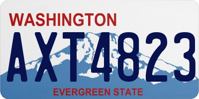 WA license plate AXT4823