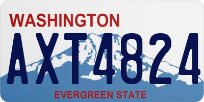 WA license plate AXT4824