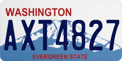 WA license plate AXT4827