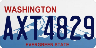 WA license plate AXT4829
