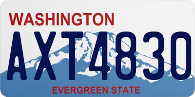 WA license plate AXT4830