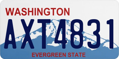 WA license plate AXT4831