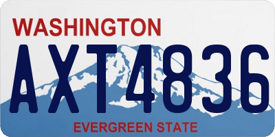 WA license plate AXT4836