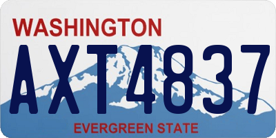 WA license plate AXT4837
