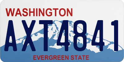 WA license plate AXT4841
