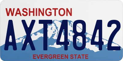 WA license plate AXT4842