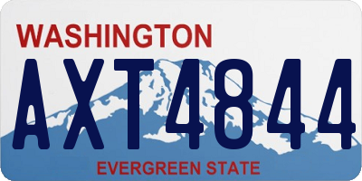 WA license plate AXT4844