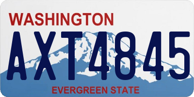 WA license plate AXT4845