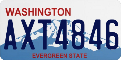 WA license plate AXT4846