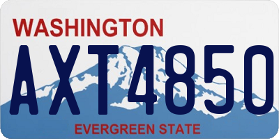 WA license plate AXT4850