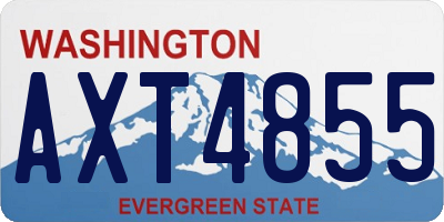 WA license plate AXT4855