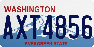 WA license plate AXT4856