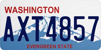 WA license plate AXT4857