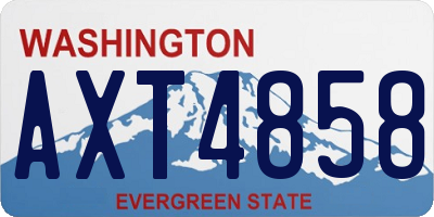 WA license plate AXT4858
