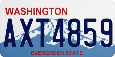 WA license plate AXT4859