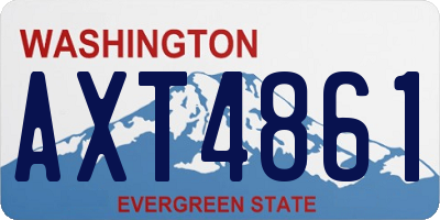 WA license plate AXT4861