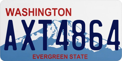 WA license plate AXT4864