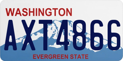 WA license plate AXT4866