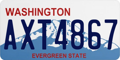 WA license plate AXT4867