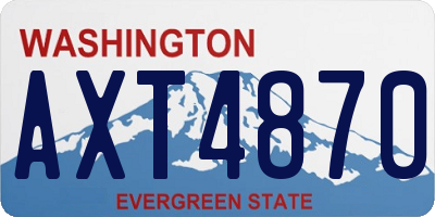 WA license plate AXT4870