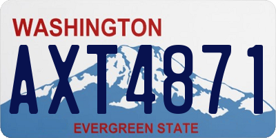 WA license plate AXT4871