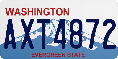 WA license plate AXT4872