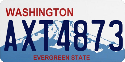 WA license plate AXT4873