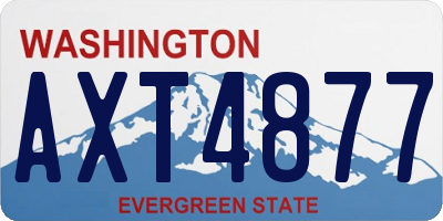 WA license plate AXT4877