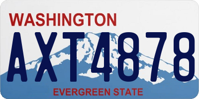 WA license plate AXT4878